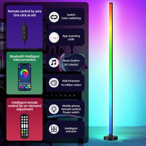 Modern RGB LED Floor <strong>Lamp</strong> for Bedroom &amp; Living Room Smart APP Remote Control Music Sync USB Power Source <strong>Timed</strong> Corner Lighting - Product Image 6