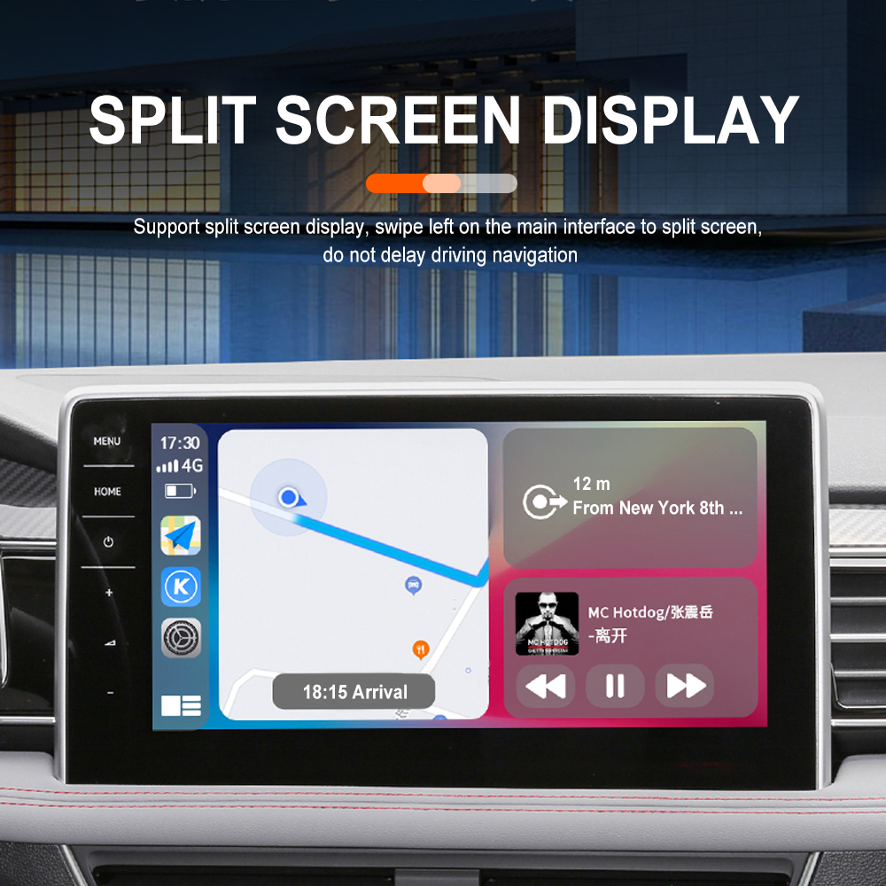 Podofo Original Car Wired CarPlay To Wireless CarPlay AI Box External Module White Original Car System Upgrade Voice Control