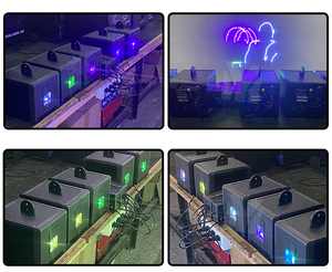 RGB лазерное шоу Cube ILDA совместимый IP20 рейтинг DMX512 для свадебного диджея диско клуба анимации-поддерживает приложение Android IOS - Product Image 4