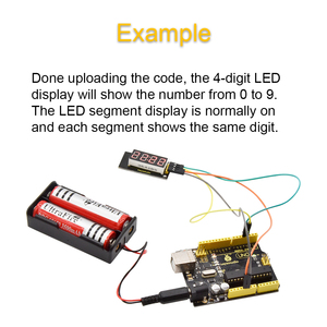 Werkseitig TM1637 0,36 "4-stellige LED-Modul anzeige 7-Segment-Matrix-Anzeigesensormodul für Arduino