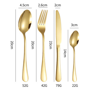 24-Piece Fashion <strong>Simple</strong> <strong>Style</strong> Stainless Steel <strong>Flatware</strong> Tableware Set with Premium Gift Box Cutlery Set Service for 6 - Product Image 6