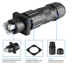 M28 Quick-Click Panel Butt <strong>Connector</strong> New Energy Lithium Battery Storage Power <strong>Input</strong>/<strong>Output</strong> Aviation Plug <strong>Connector</strong> - Product Image 3