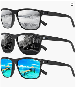 3 أزواج من النظارات الشمسية المستقطبة للرجال نظارات واقية من الشمس واقية من أشعة فوق البنفسجية قيادة الصيد الجولف إطارات سوداء نظارات شمسية للجميع - Product Image 2