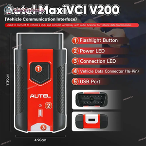 2025 Autel MaxiVCI V200 VCI ile uyumlu Autel MS906Pro/ MS906Pro-TS/ KM100/ BT609/ BT608/ ITS600 destek DoIP ve CanFD - Product Image 6