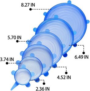 Tái sử dụng container nắp bộ đồ dùng nhà bếp an toàn co giãn Bát thực phẩm bao gồm linh hoạt Silicone Stretch có nắp đậy - Product Image 1