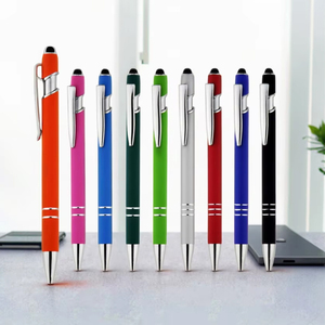 Giá Rẻ 2 Trong 1 Đa Chức Năng Cảm Ứng Mềm Mại Kim Loại Bút Với Biểu Tượng Tùy Chỉnh Kim Loại Bút Bi Với Stylus Cho Văn Phòng Trường Khuyến Mãi - Product Image 1