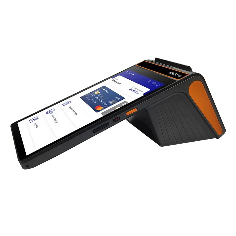 Android 12 8-Core Cpu Mobiele Pos-Terminal Met 8-Inch Groot Scherm Handheld Sdk-Functionaliteit Nfc Bluetooth Wi-Fi Usb-Connectiviteit