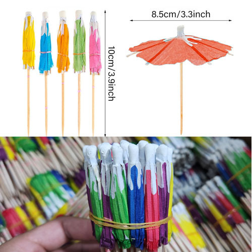 The hibiscus umbrella-shaped tag is 10cm long.