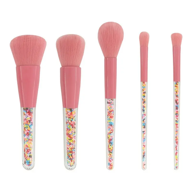 Weihnachten Make-up Pinsel 5pcs Custom Makeup Brush Kit Bonbon farbe Brochas De Maquill aje
