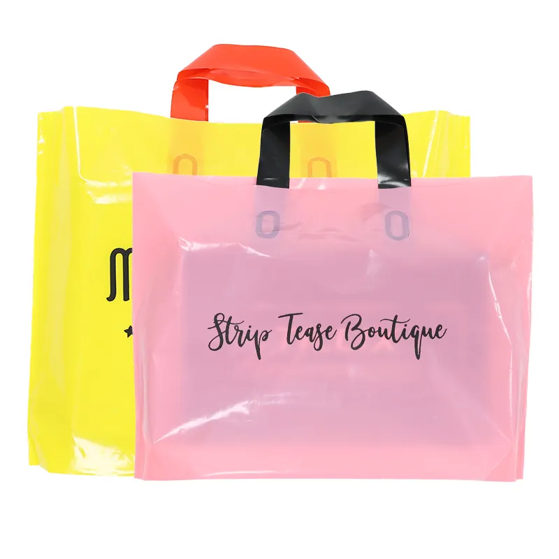 Sac de Shopping en plastique avec poignée, personnalisation, Logo personnalisable, sacs de shopping, vente en gros, unités