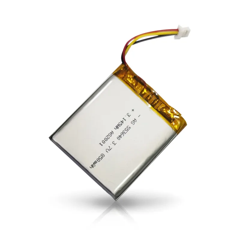 Pin Lithium Polymer có thể sạc lại UL2054 553640 Pin Lipo 3.7V 850mAh để theo dõi GPS