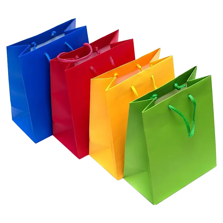 Sacchetto regalo di carta personalizzato con manico per sacchetto di carta personalizzato Boutique di biglietti di ringraziamento