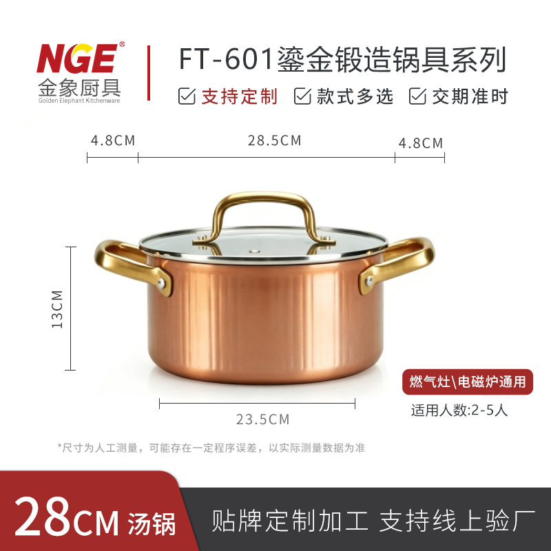 28cm Double-handled Soup Pot (with lid)