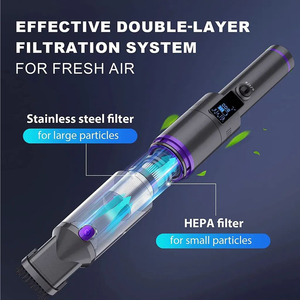 H2 Mini akülü taşınabilir masaüstü elektrikli süpürge el siklon ev & RV kuru fonksiyonu için pil güç kaynağı - Product Image 3