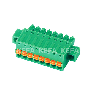 KF2EDGKDM-3.5/3.81plug <strong>Push</strong> Wire <strong>Spring</strong> <strong>Terminal</strong> <strong>Block</strong> 3.5mm 3.81 Pitch Connector with Flange Screw Socket Connector Cable - Product Image 1
