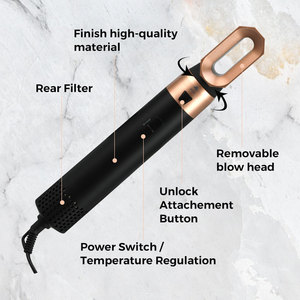 Профессиональный парикмахерский фен 14 в 1 щетка для горячего воздуха стайлер 1200 Вт выпрямитель для волос щетка для горячего воздуха для домашнего использования - Product Image 4