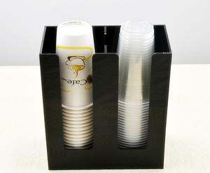 Wall Mounted Table Top Disposable Plastic Cup Holder Dispenser <strong>Cube</strong> Stand Rack Custom Decorative Acrylic Disposable Cup Holders