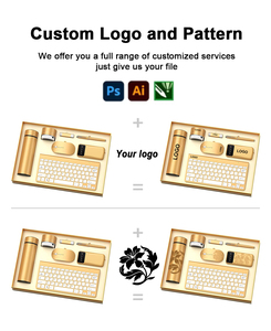 OEM/ODM fabbrica a buon mercato prezzo senza fili tastiera <span class=keywords><strong>Mouse</strong></span> penna Power Bank Otg Usb Flash Drive Business 5 in 1 set regalo - Product Image 5