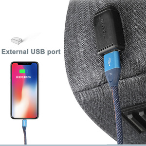 Tigernu T-B3385กระเป๋าเป้สะพายหลังชาร์จ USB,กระเป๋าใส่แล็ปท็อปป้องกันขโมยสำหรับผู้ชายทันสมัยขนาด15.6นิ้ว