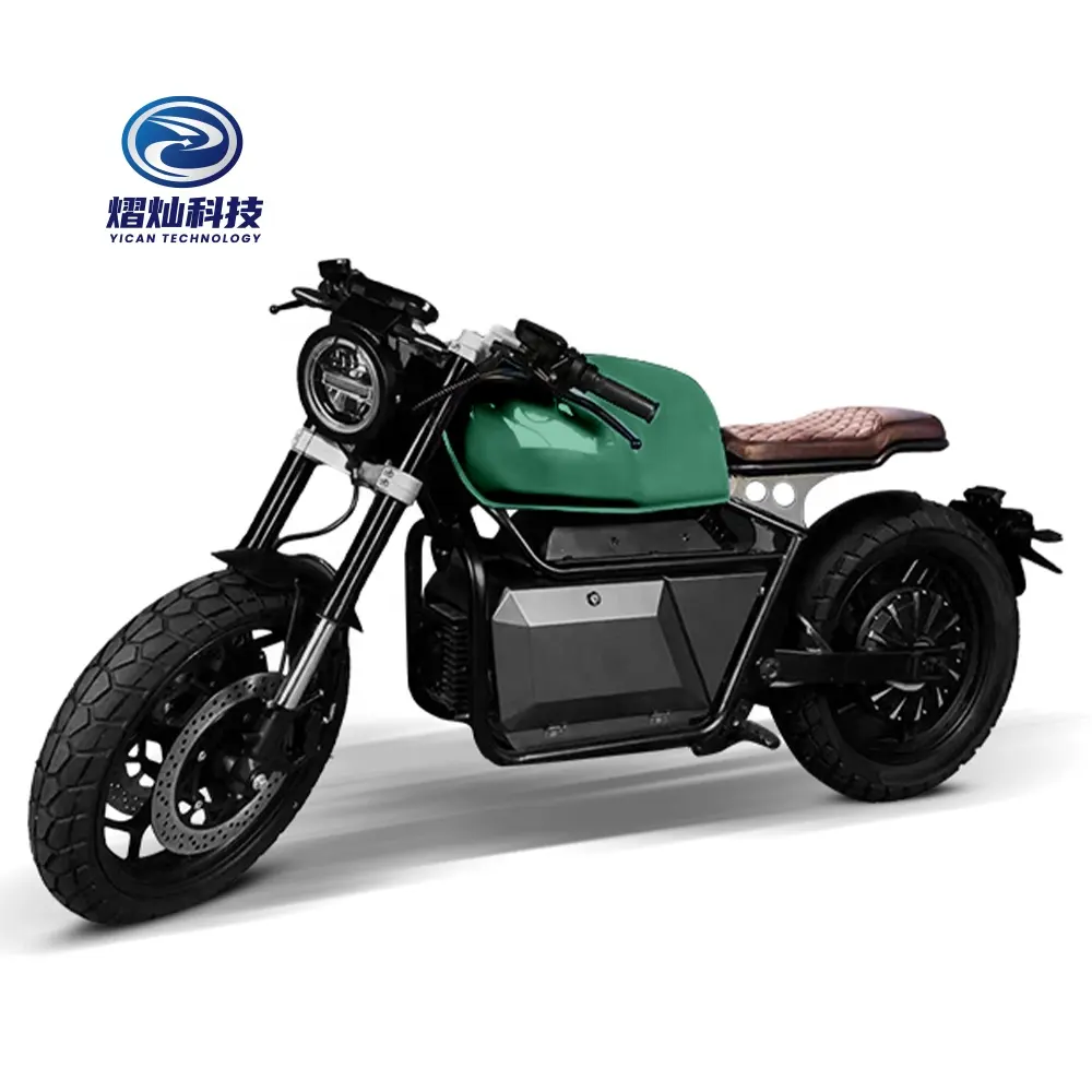 Bateria de lítio única CEE Retro 72V60Ah de alta velocidade 95km/h 4000w 6000W 8000W motocicletas elétricas off-road para adultos