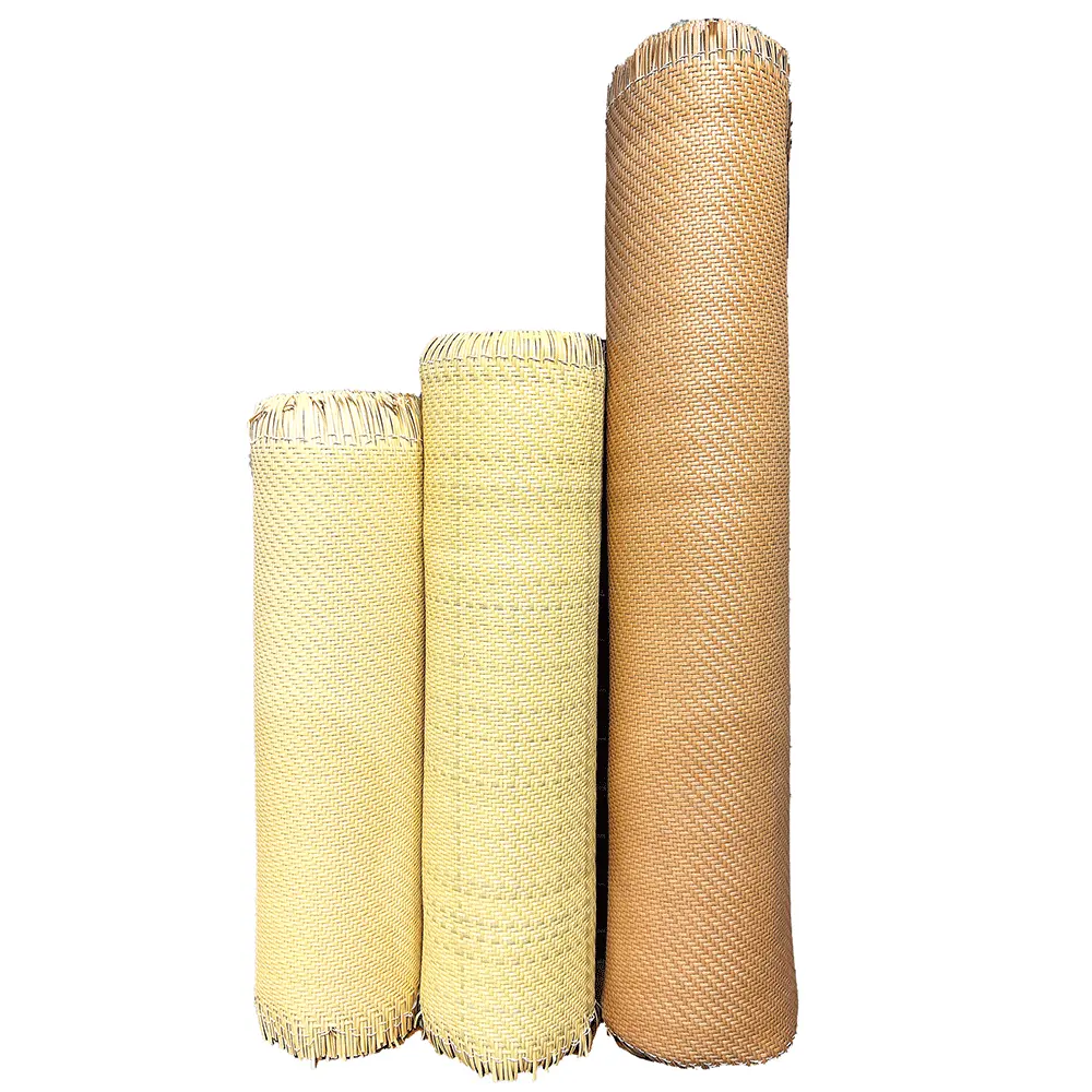 Tela de mimbre de plástico, material de ratán, espiga, tejido de caña, muestra de cinta de mimbre, rollos de cinta