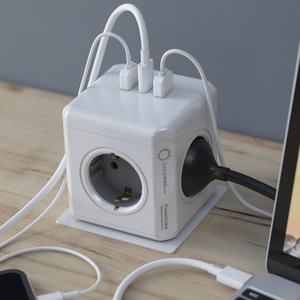 OEM ODM función inteligente 5 vías eléctrico UE móvil Multi enchufe Cubo de alimentación para la venta - Product Image 4