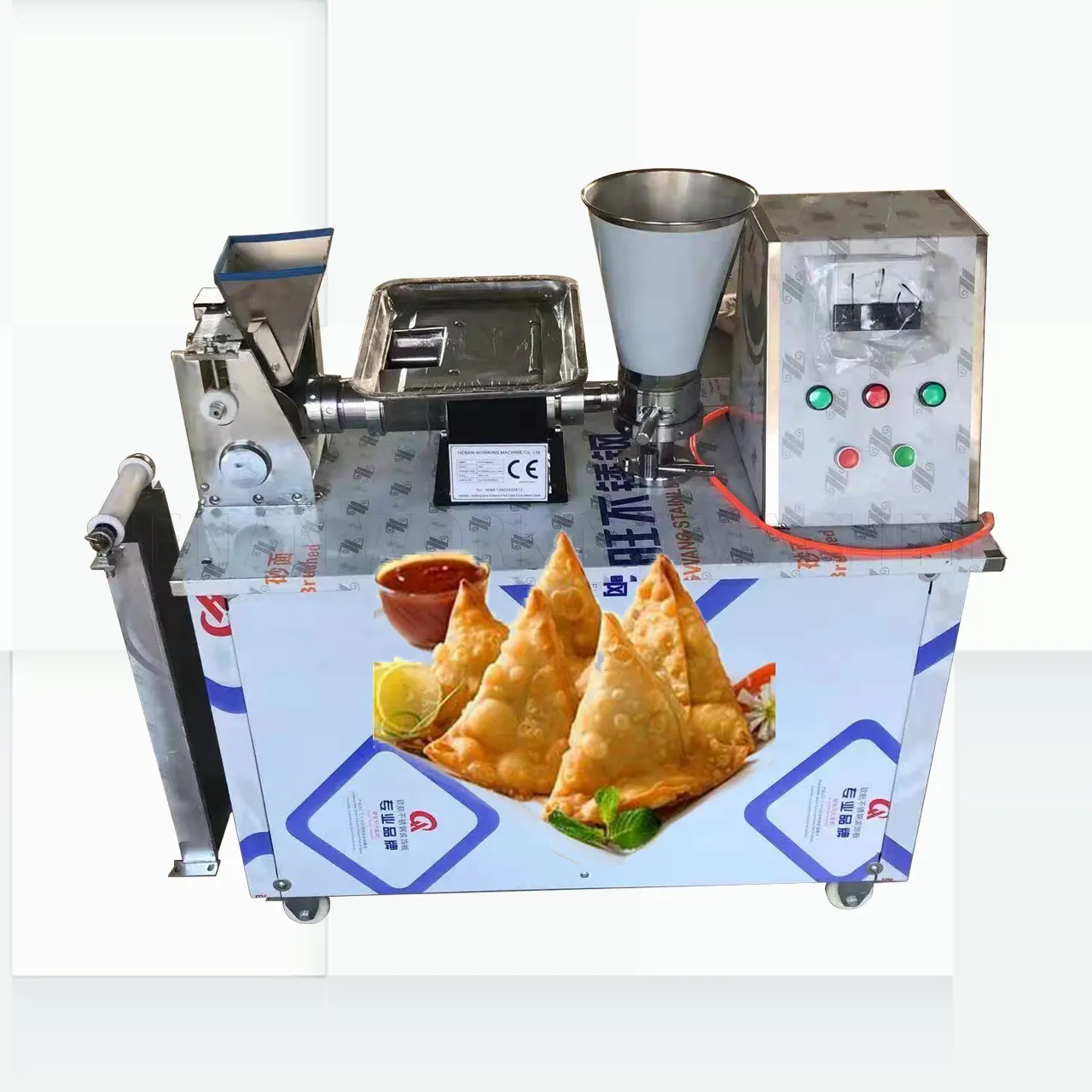 Usa india pakistan completamente automatico portatile patti big empanada curry puff spring roll samosa pasticceria pieghevole che fa macchina del creatore