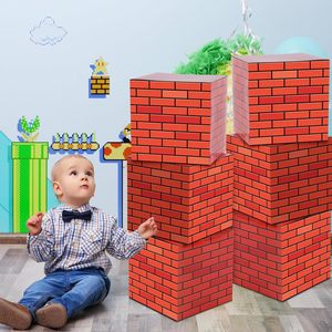 Video oyunu tuğla kutuları 11.8x11.8 inç kırmızı tuğla karton blokları paskalya gizem kutuları sahne tuğla komik tema parti Favor kutuları - Product Image 5