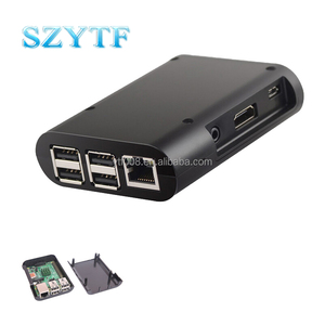 เคสสีดำสำหรับ Raspberry Pi 2 Model B,รุ่น3และ Raspberry Pi B + ฝาครอบกล่องปิด FZ1166
