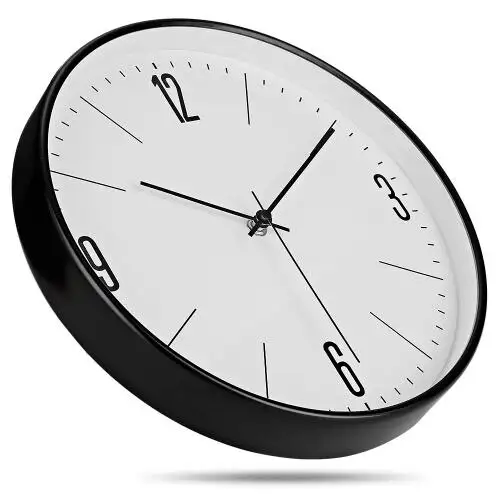 12 inches round modern custom logo plastic wall clock