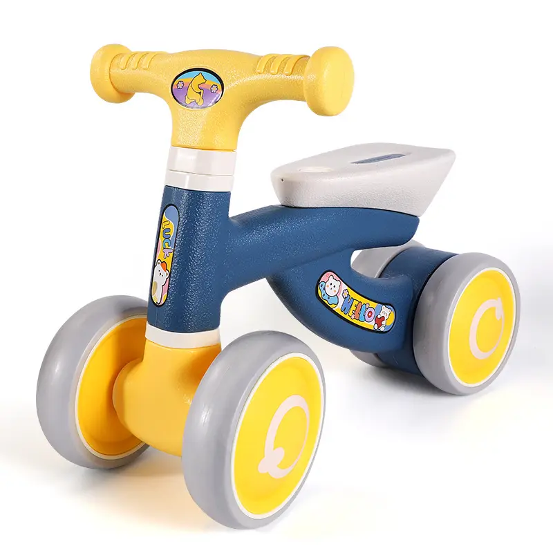 Prezzo a buon mercato Pp plastica giro sul giocattolo portatile 3 ruote Mini bambino spingere triciclo equilibrio auto per 2-6 anni
