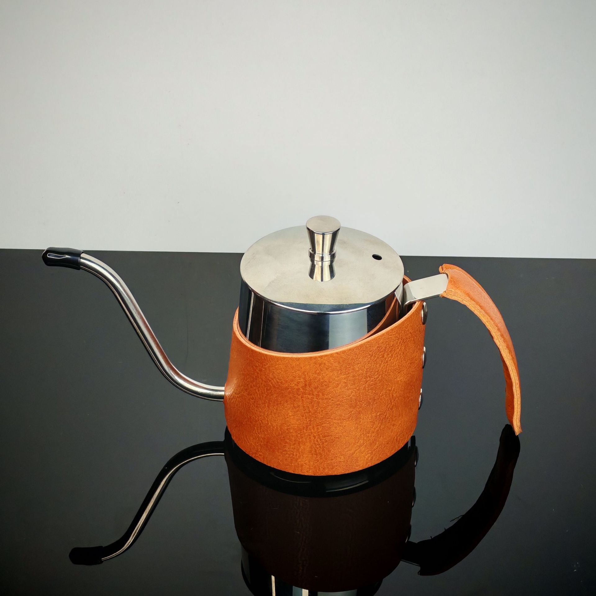 350ml hand pot handle-leather cover-cylinder head