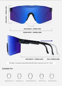 2025 Kính mát Thiết kế UV400 quá khổ xe đạp kính người đàn ông Phụ nữ thể thao ngoài trời Kính mát - Product Image 5