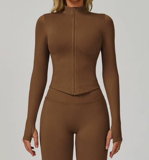 Brown-Jacket set