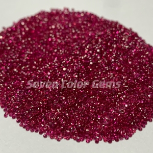 1.1MM Natural Gemstone <strong>Red</strong> Ruby Blood <strong>Red</strong> Color Round Brilliant Cut High Quality Ruby Crystal Stone , Price Per Carat. - Product Image 1