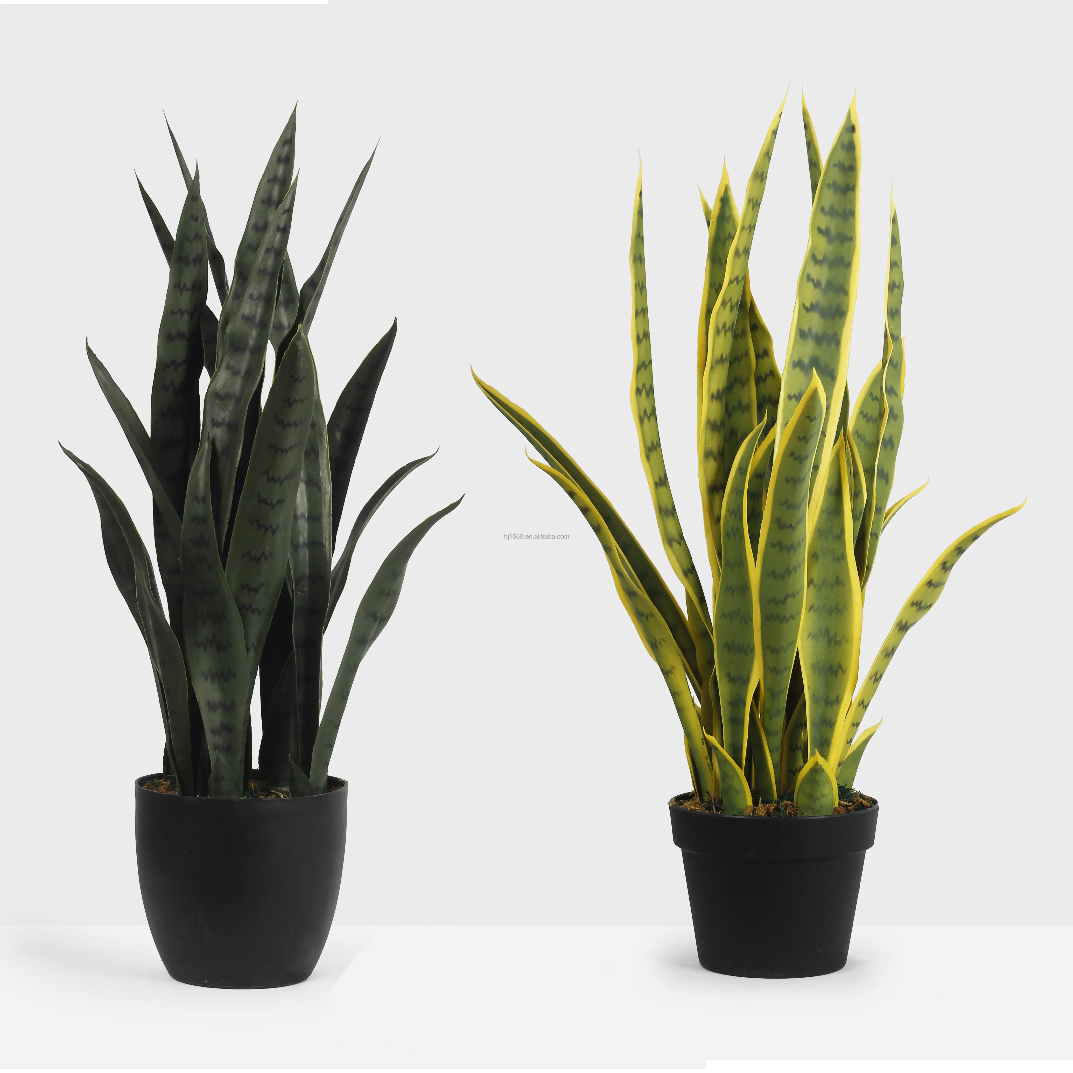 Sansevieria 인공 뱀 식물 실내 야외 장식 가짜 뱀 식물 진짜 터치 법 혀 가짜 즙이 많은