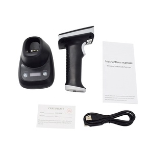Desktop <strong>QR</strong> <strong>Code</strong> Bluetooth Wireless Barcode Scanner <strong>Ios</strong> <strong>Android</strong> 2D Barcode Scanner With Cradle and Screen - Product Image 3
