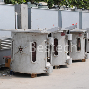 Horno de fusión de inducción, capacidad de 0,15-3t, para planta de fundición