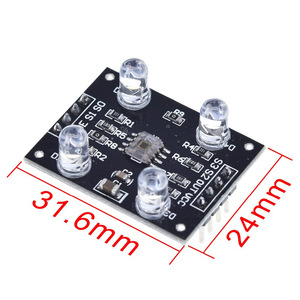 Para Arduino DIY DC 3-5V Módulo de reconocimiento de sensor de color Accesorios TCS230 TCS3200