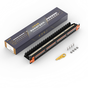 CAT 6 1U 8 Core Negro Marco de distribución de 19 pulgadas Cat 5 Blindado 24 puertos Panel de conexión de Red de Luz LED - Product Image 2
