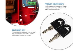 Fire Alarm Red Pull Down Station Release <strong>Push</strong> Press <strong>Button</strong> Manual Call Point <strong>Emergency</strong> <strong>Button</strong> Fire Detection <strong>System</strong> - Product Image 5