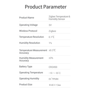 LEDEAST ZG-227Z <strong>ZigBee</strong> Tuya Smart Life Remote <strong>Control</strong> Monitor High Sensitive Temperature Humidity <strong>Sensor</strong> - Product Image 6