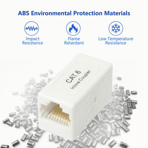 LAN UTP Adapter Keystone Jack nối 8P8C Cáp <span class=keywords><strong>Ethernet</strong></span> <span class=keywords><strong>Extender</strong></span> Inline Coupler RJ45 nữ để gói nữ PVC RJ11 50u - Product Image 3
