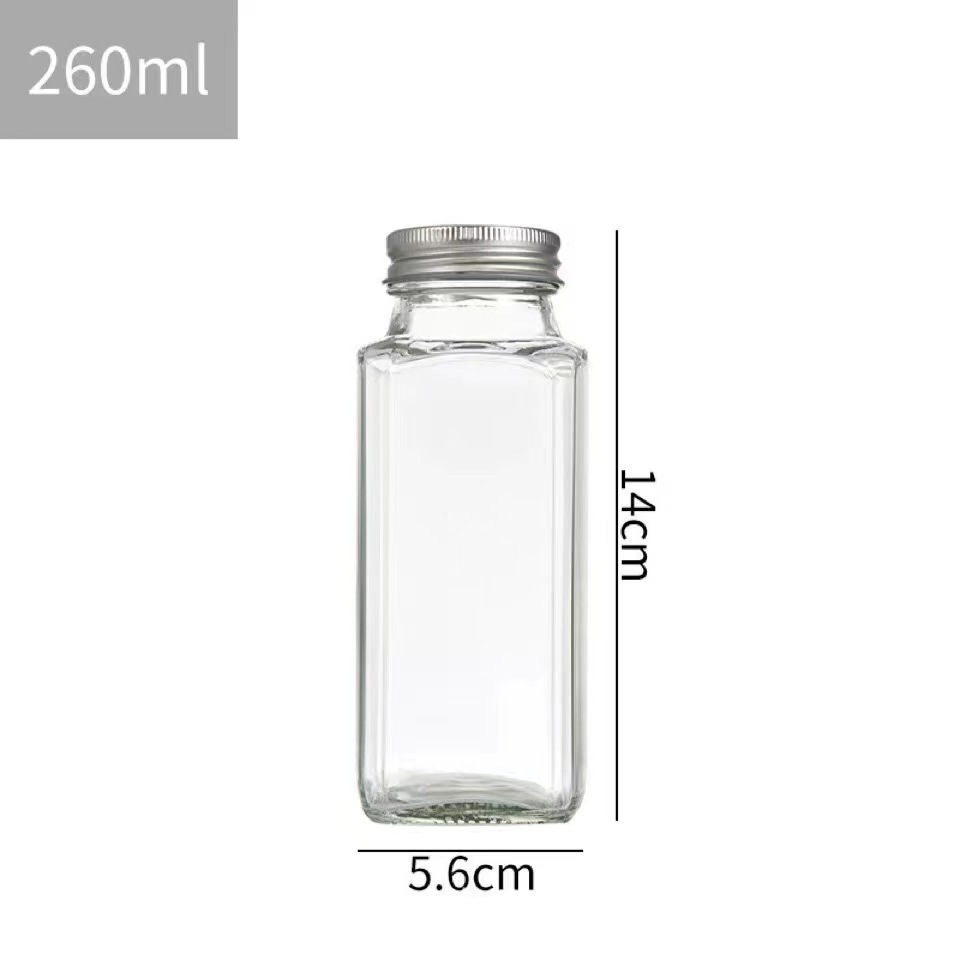 clear 260ml metal lid