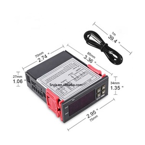 Controlador de temperatura Digital LED, STC-1000, interruptor de controlador de temperatura de microcomputadora con pantalla Digital, 12V, 24V, 220V