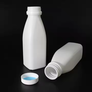 300 ml HDPE材料四角い底勾配狭い口ボトル、ミルク、ジュースなどを保管するための食品グレードのプラスチックボトル。 - Product Image 6