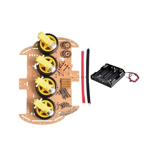 Akıllı araç kiti hız kodlayıcı ve pil kutusu ile 4WD akıllı Robot araba şasi kitleri - Product Image 1