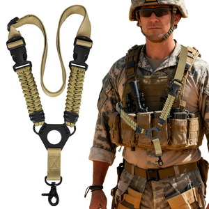 Sivi ngoài trời chiến đấu điều chỉnh dây đeo Chiều dài đa mục đích duy nhất điểm chiến thuật Sling - Product Image 1