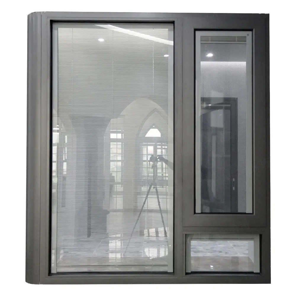 Insonorizzate di grandi dimensioni fisso angolo di alluminio finestra