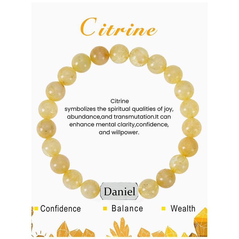 Pulsera de cristal amarillo